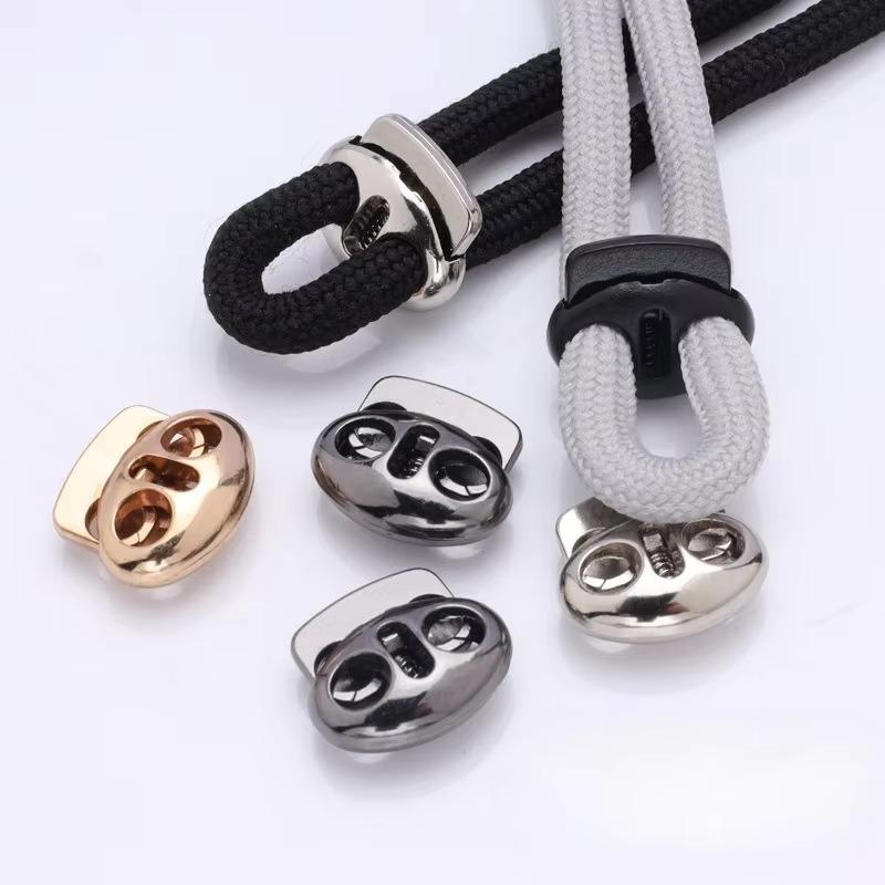 10 шт. Металлические фиксаторы шнура, диаметр отверстия 4,5 мм, полезный металлический стопор для шнура, аксессуары для одежды для DIY