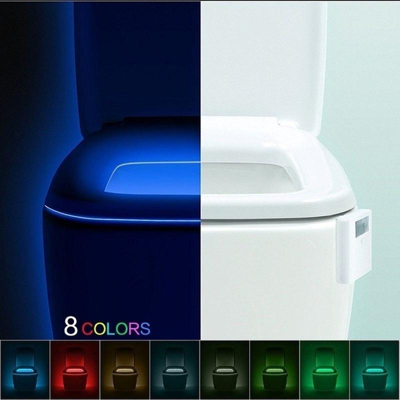 8/16 цветов датчик движения человека светильник для туалета ванная комната ночник украшение для домашней безопасности