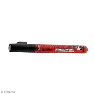 Маркеры акриловые - Pébéo - Acrylic Marker - Скошенный наконечник 4 мм - Красный