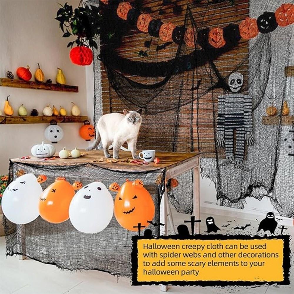 Multi-Scene Decoration Cloth Cloth Doorway Wall Gauze Halloween Decorative Gauze  For Haunted House