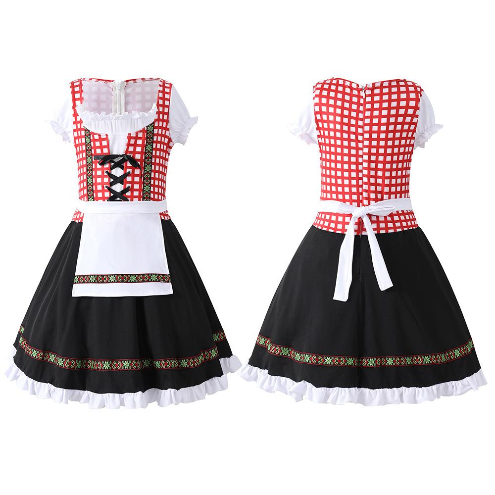 Oktoberfest Bavarian Traditional Festival Girls Beer Costume Children Party Maid Cosplay Dirndl Dress