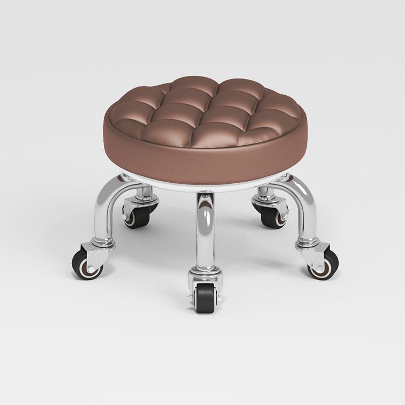 Бесшумный бытовой низкий табурет на колесах - Многоцелевой для переобувания, передвижения ребенка и уборки пола