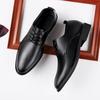 2025 New Versatile Spring and Summer Dress Leather Shoes Business Casual Men's Shoes Youth Comfortable Soft Sole Single Shoes Soft Surface