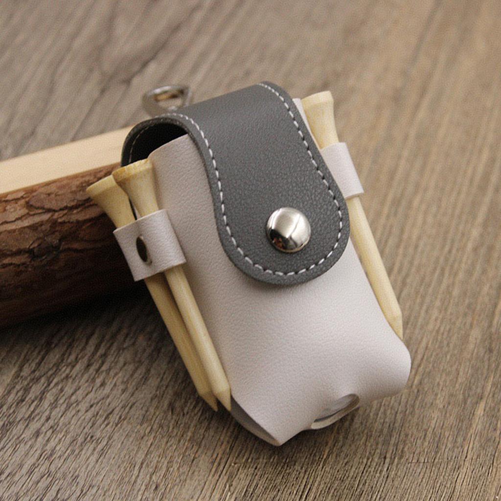 Поясная сумка для мячей для гольфа из ПУ кожи, Портативный мини-чехол с держателем для ти и металлической пряжкой для женщин и мужчин