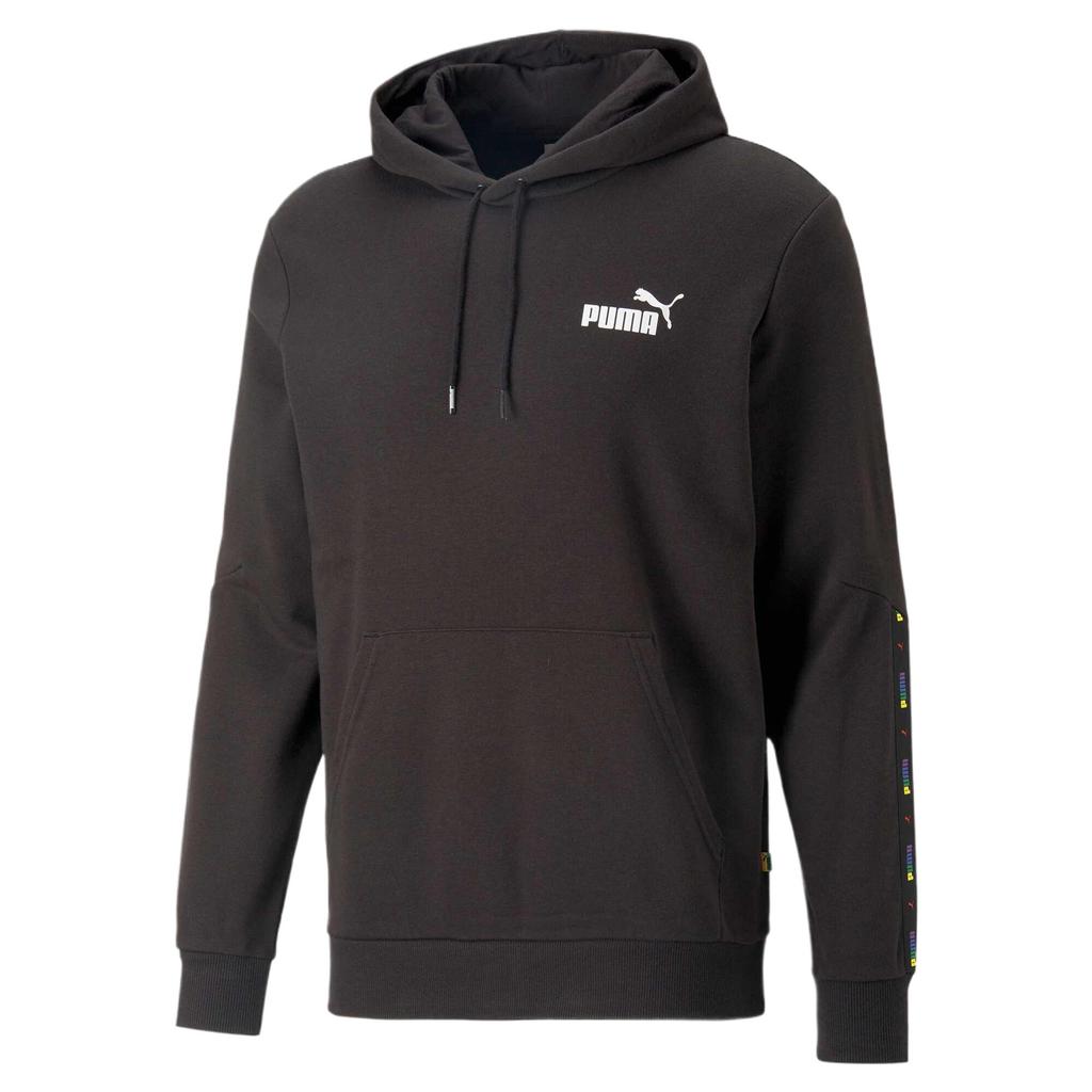 Puma Solid Color Logo Warm Hooded Long Sleeve Sweatshirt Men Sweatshirt Black 675675-01
