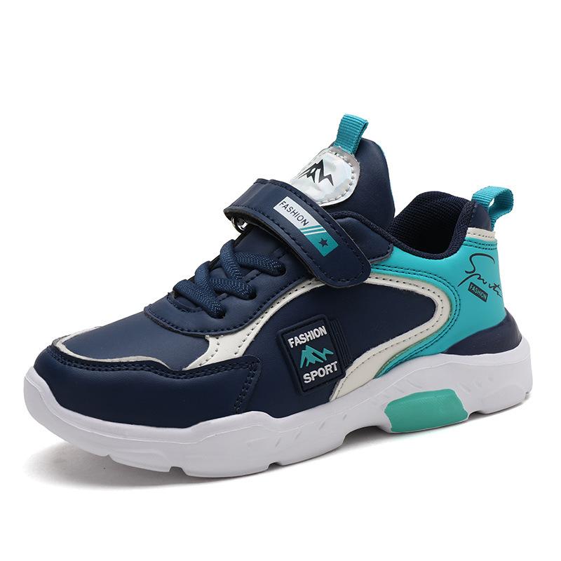 Zhongda Children's Sports Shoes Boys Spring and Autumn 2025 New Leather Surface Primary School Students Lightweight Casual Sports Running Shoes