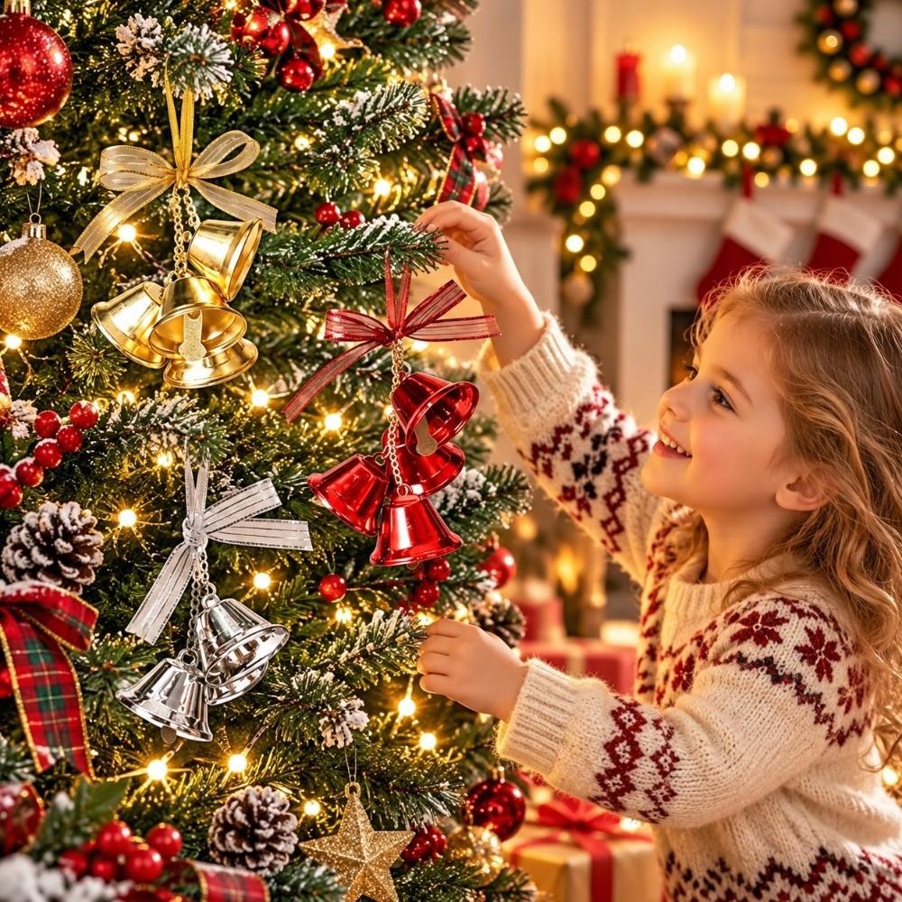 Crisp Sound Xmas Tree Pendant Creative Door Hanging Bell Gifts Retro Windbell  Entrance Porch