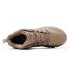 Men's Outdoor Shoes High Top Flat Boots Solid Color Men's Mountaineer Boots