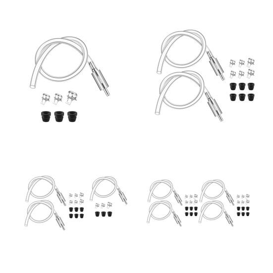 Шланг для прокачки тормозов Простой в использовании Универсальный прокачной штуцер для тормозной жидкости Односторонний обратный клапан Трубка Набор инструментов для прокачки с хомутами