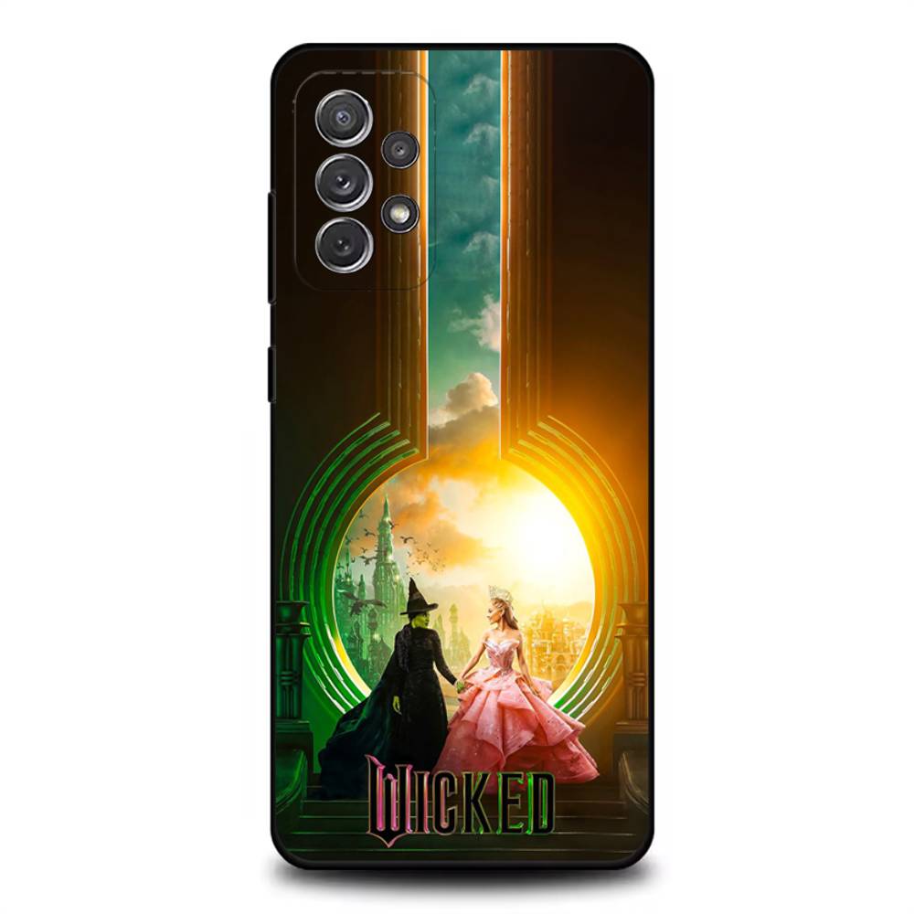 W-Wicked Musical Green Pink Phone Case For Samsung S25,S24,S21,S22,S23,S30,Ultra,S20,Plus,Fe,Lite,Note,10,9,5G Black Cover