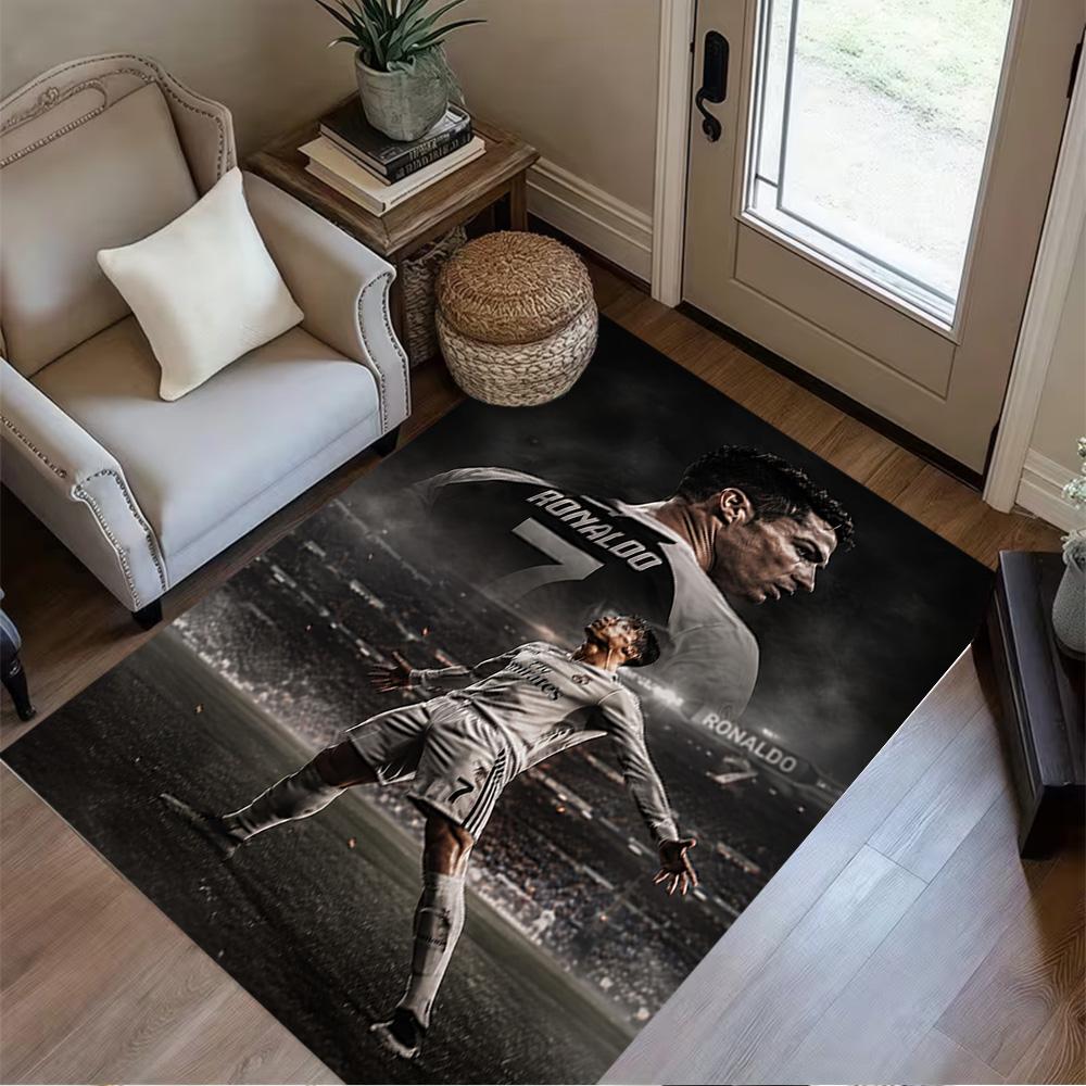 Ronaldo's Legacy Football Area Rug Design for Playrooms Hallway Game Room Study room Anti-slip Rug Anime Office Decor