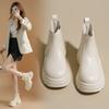 Платформа Ботинки Мартин Женские 2025 Осень Новая Мода Универсальные 34 Размер Кампус Ветер Крутой Тренд Средняя Труба Челси Короткие Ботинки