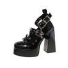 Fashion 2025 New Lolita High Heels Y2K Punk Style Platform Shoes Subculture Gothic Women's Leather Pump Shoes Butterfly Mary Jane Shoes