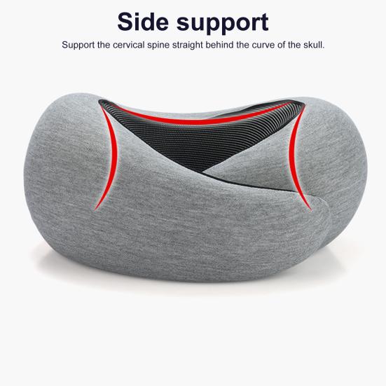 Travel Neck Pillow Aircraft Memory Foam Neck Support Cushion Adjustable Ergonomic Design Washable Neck Support Pillow