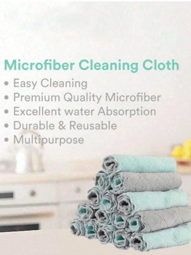 10pcs Microfiber Kitchen Cloth Dish Towels Super Absorbent Coral Velvet Dishtowels Nonstick Oil Washable Fast Drying