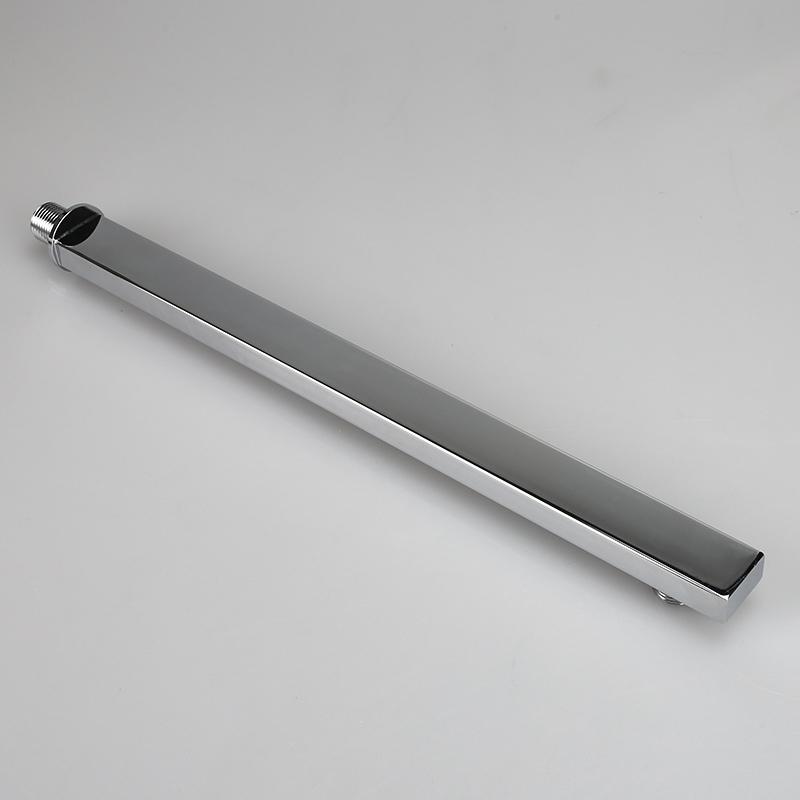 40cm Shower Extension Arm 304 Stainless Steel Wall Mounted Silver Polished Extra Arm Bathroom Bracket Bar For Rain Shower Head