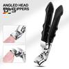 1/2/3/Pcs/Set Stainless Steel Nail Clipper with File Curved Edge Large Opening Portable Men Women Thick Toenail Fingernail Cutter Manicure Grooming