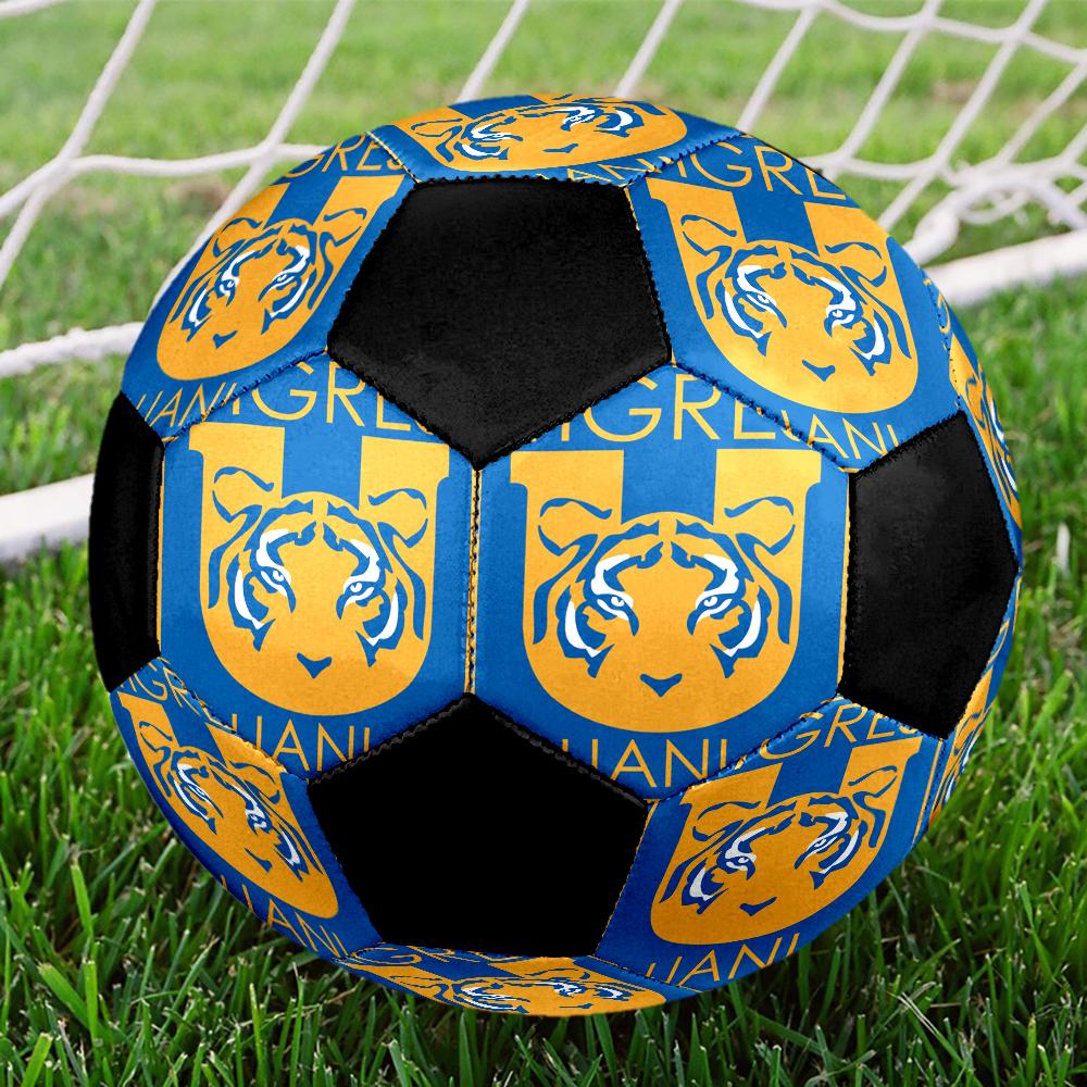 Tigres UANL Indoor Soccer Ball Colorful Machine Stitched PVC Size 5 Team Training Competition Ready Durable High-Bounce Cool Sports Gift