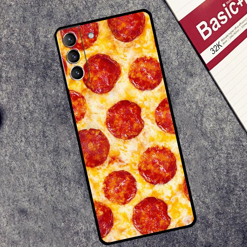 Pizza Food Bacon Cheese Case For Samsung Galaxy S26 S25 S24 Ultra S20 FE S21 S22 S23 Plus S10 S25 FE Cover Couqe