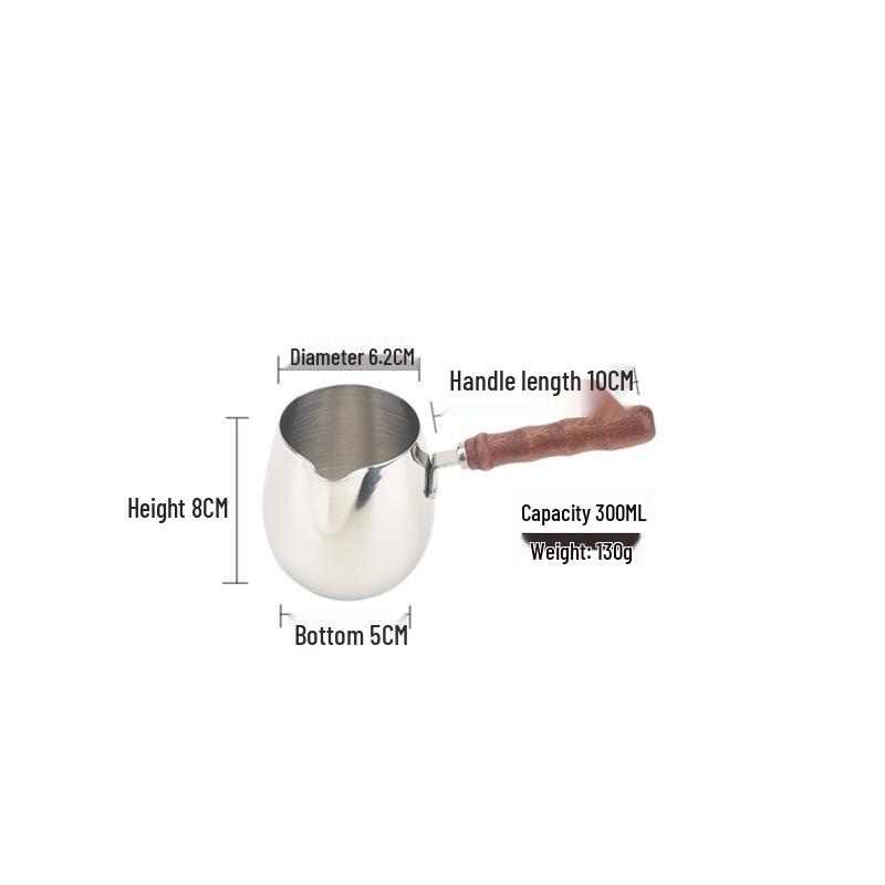 Кувшин из нержавеющей стали 304 с длинной ручкой для латте-арта и вспенивания (300-950 мл)