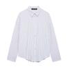 Женская полосатая рубашка с длинным рукавом и отложным воротником TAOP&ZA - Коллекция Весна/Лето
