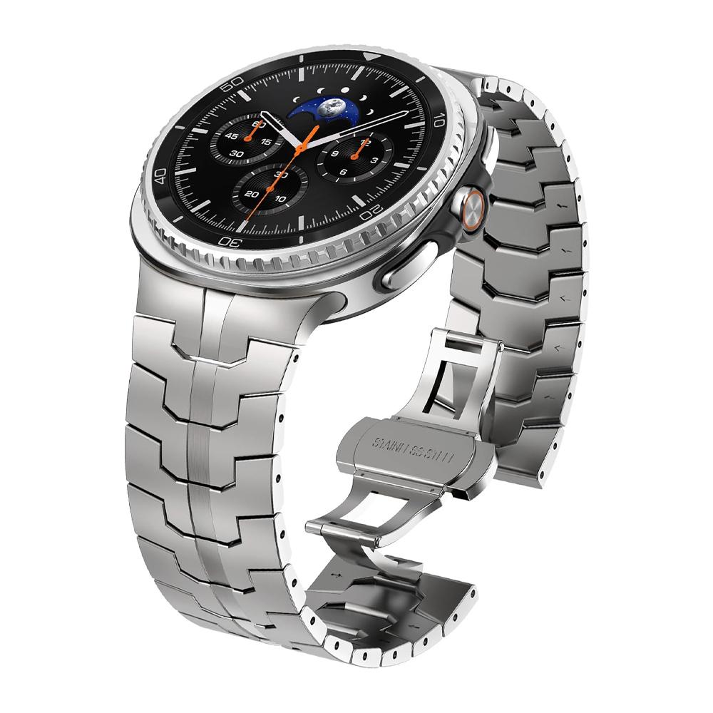 Металлический бронированный ремешок для Samsung Galaxy Watch 8 classic 46мм 44мм 40мм Браслет из нержавеющей стали ремешок pulseira Band для Galaxy Watch 8