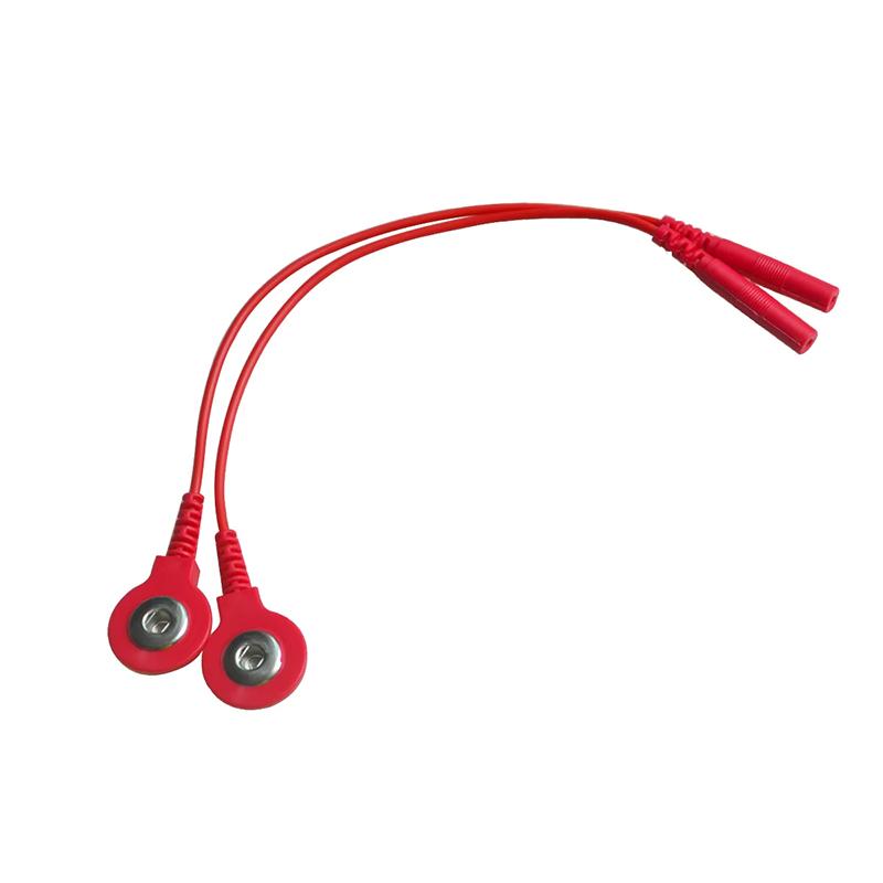 Стандартные электродные провода, кабели, электродные провода, головка постоянного тока 2 мм, защелка, штекер 3,5 мм для массажера Tens/EMS, перчатки для электродов