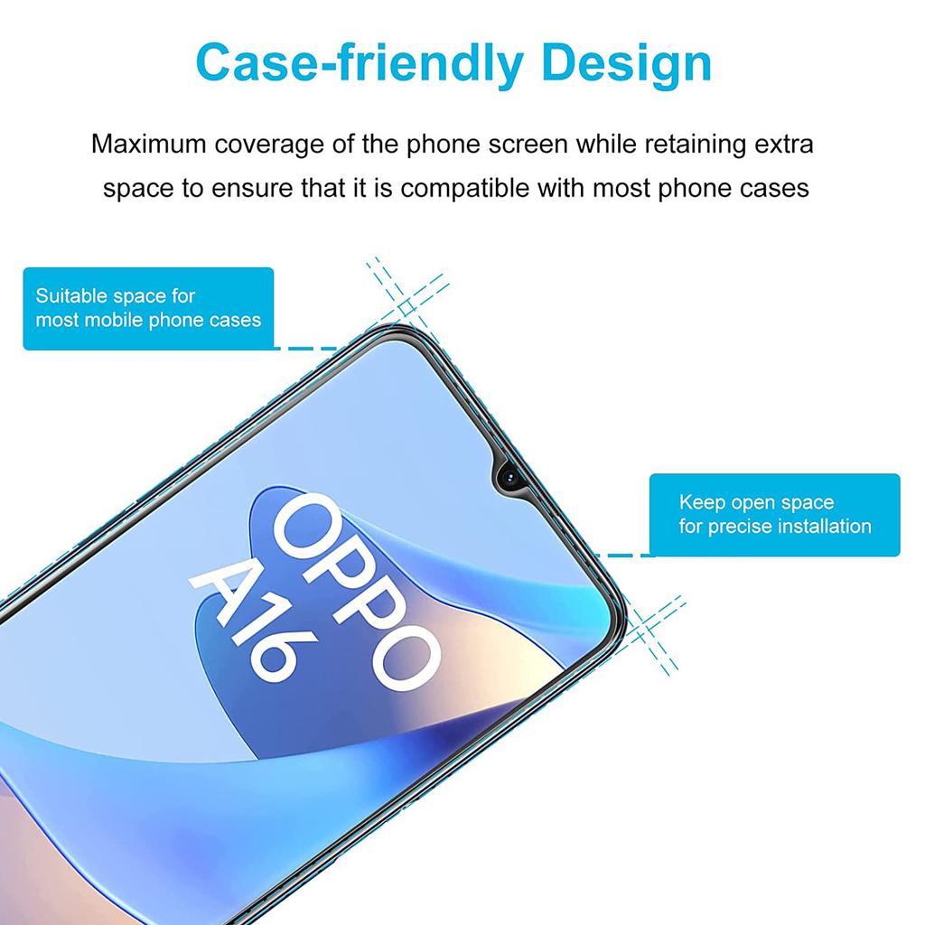 4 штуки 9H защитная пленка для экрана для OPPO A16 A16K A16e A16s HD закаленное стекло