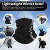 Polar Fleece Scarf with Drawstring Edge Unisex Lightweight Winter Scarf Riding Skiing Travel Warm Solid Color Neck Warmer