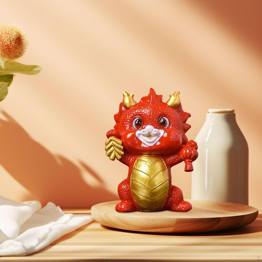 Статуя китайского дракона, годовые сувениры из смолы, ремесла, животные, для полки дома