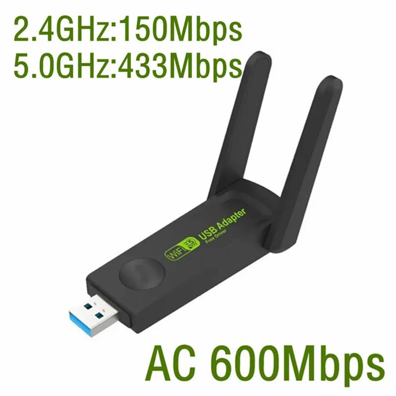 USB-адаптер Wi-Fi, 1300 Мбит/с, двухдиапазонный Wi-Fi-ключ 2,4G/5 ГГц, 802.11 AC, мощная антенна, беспроводная сетевая карта для ПК, ноутбука, драйвер бесплатно