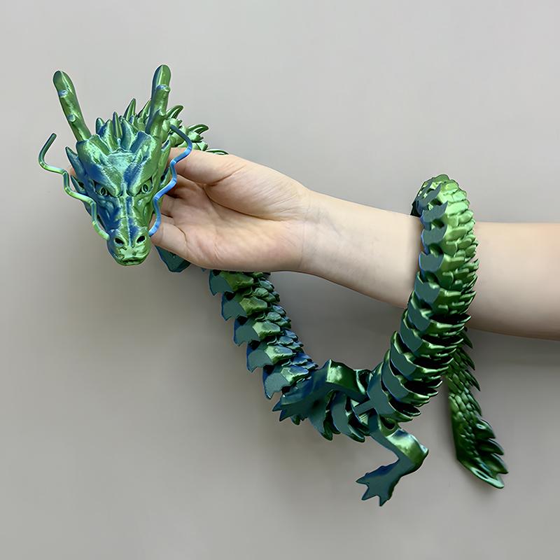 88СМ 3D-печатный Кристальный Дракон с драгоценными камнями Непоседа Игрушка Вращающийся Сочлененный Дракон Подарок для Детей с СДВГ Идеально для Подарка на День рождения