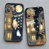 Матовый чехол для телефона для iPhone 17 16 11 13 12 14 15 Pro Max 12 Mini 16 15 Plus X XS XR Иллюстрация призрака 11 Силиконовые задние крышки