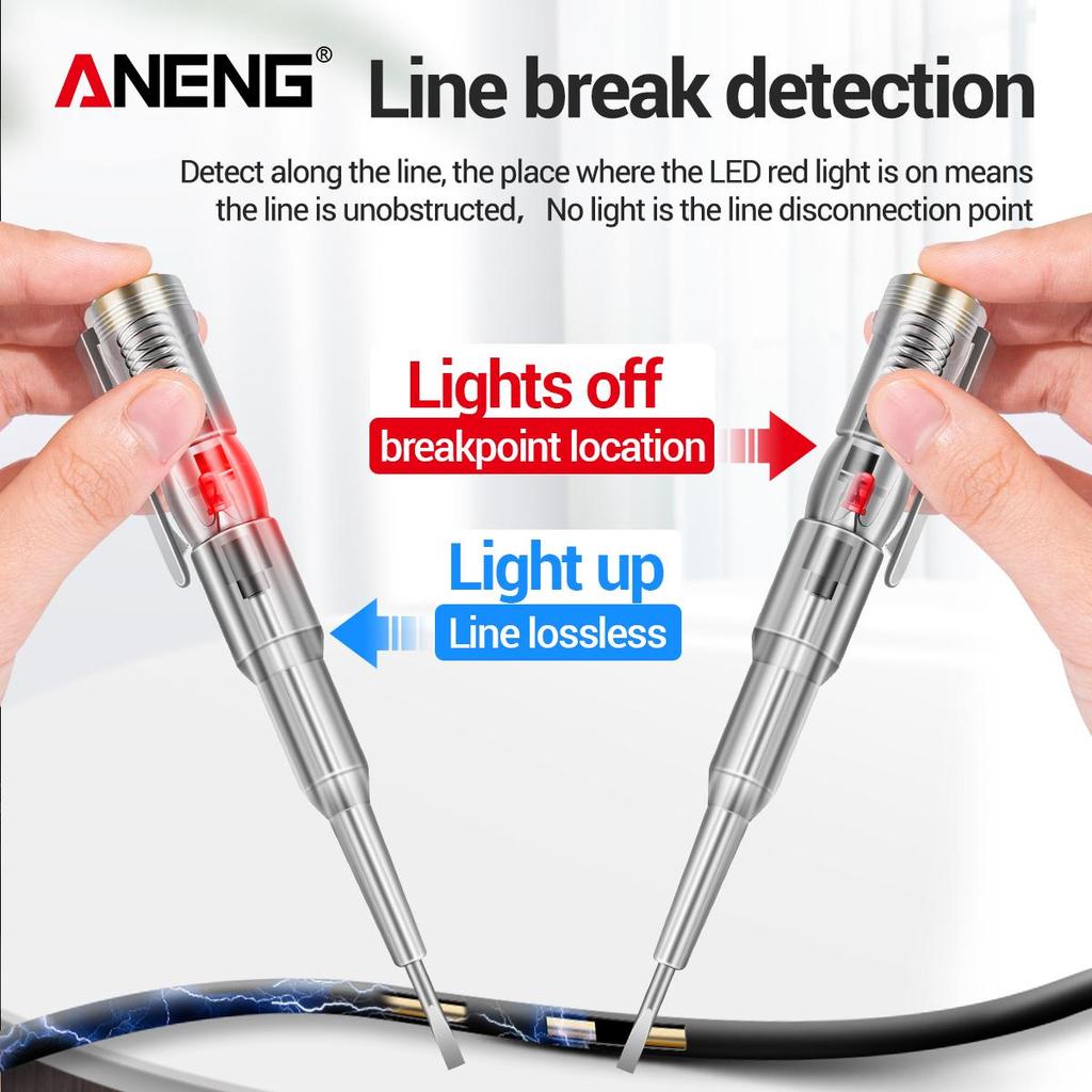 Aneng B09 электрическая тестовая ручка, отвертка с одним словом, бесконтактная индукционная интеллектуальная индикаторная лампа напряжения, тестер, ручка, инструмент