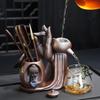 Ebony Tea Ceremony Accessories, Six Gentlemen Set, Purple Clay, Tea Drain Filter, Little Monk Decoration