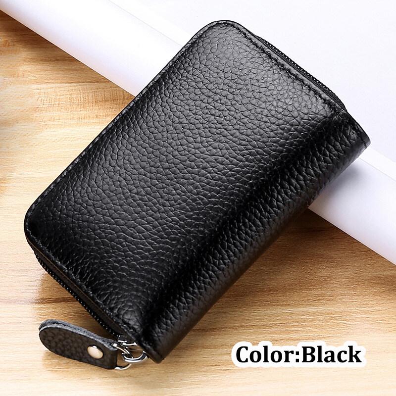 Держатель для кредитных карт из натуральной кожи для мужчин и женщин, держатели для удостоверений личности VIP-карт, тонкая маленькая сумка на молнии, деловой орган, чехол для карт