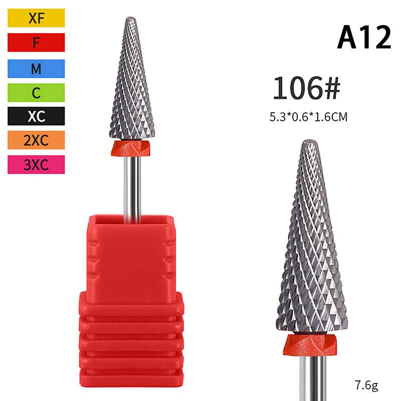 Пилки для ногтей из вольфрамовой стали с хвостовиком для электрической маникюрной машинки
