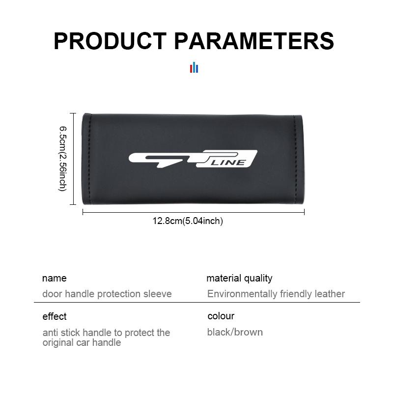 AANV1 For KIA Car Door Inner Handle Protective Cover Non-slip Anti-Wear Protection Case gt gtline Xline ceed Forte RIO STINGER Seltos