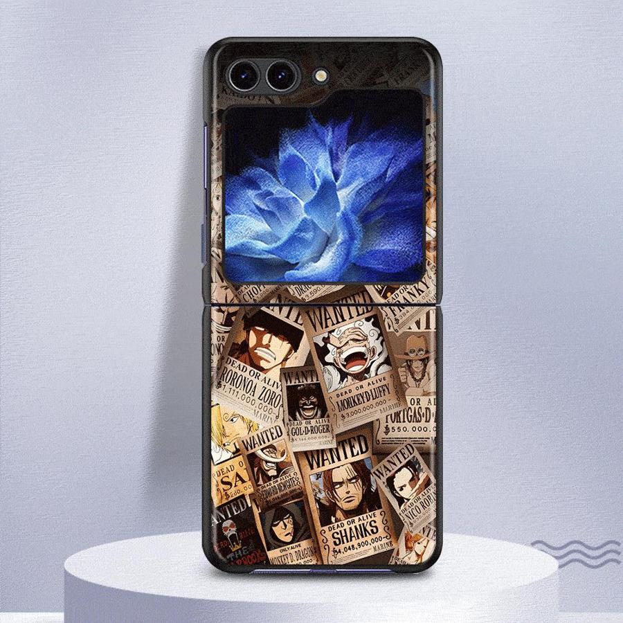 One Piece Poster Luffy Back Phone Cover Funda Case for Samsung Galaxy Flip3 Z Flip 7 6 5 4 3 Flip7 FE Flip4 Flip5 Flip6