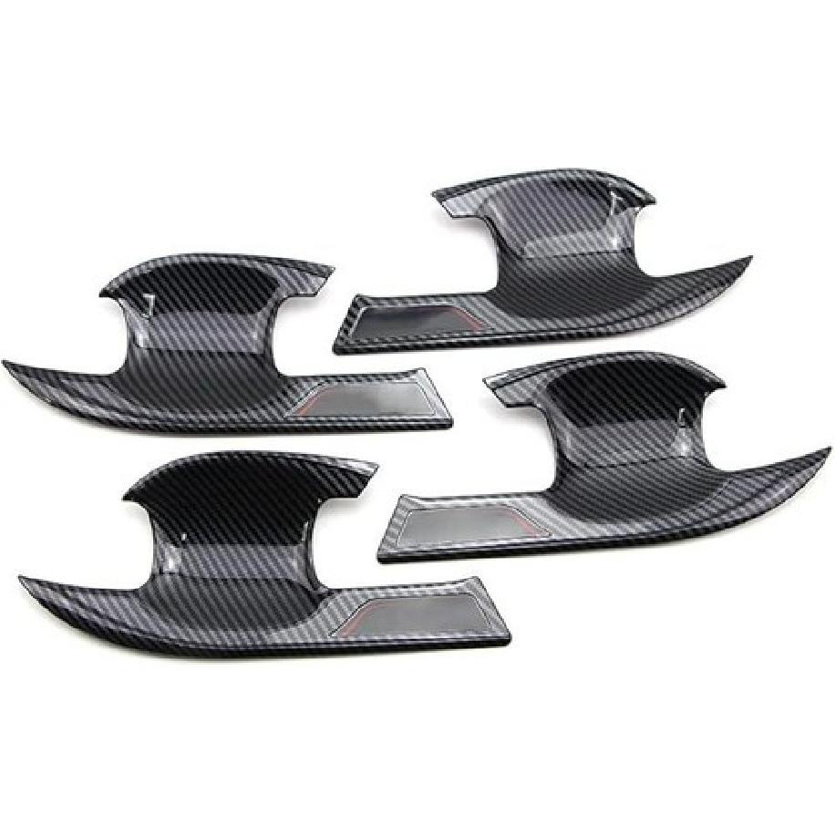 For Honda Accord 2018- Door Carbon Fiber Handle Cup Bowl Cover Molding Trim