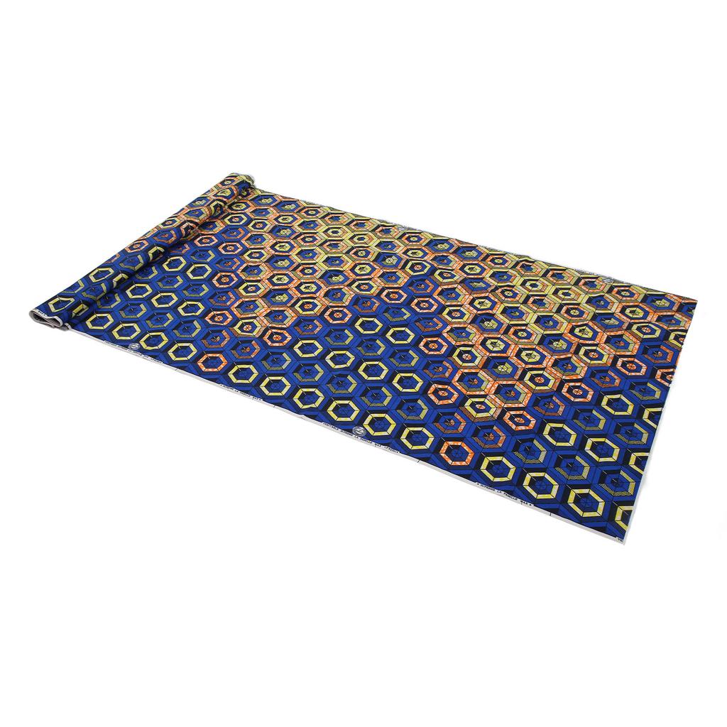 6 Yards African Polyester Wax Prints Fabric Various Colorful Patterns Geometric Pattern Polyester Farbic for DIY Dresses