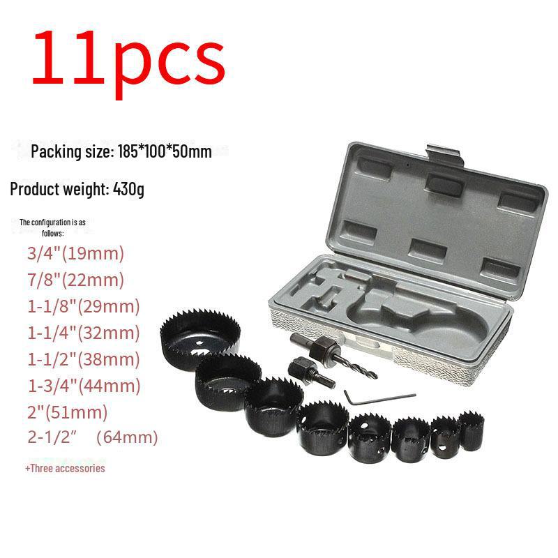 Woodworking Hole Opener Set for Electric Drill - Plastic, Gypsum Board, and Downlight Bit.