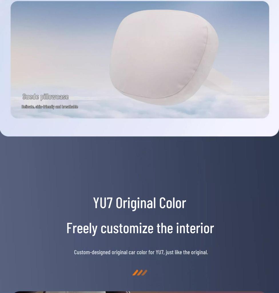 Магнитная подушка для подголовника, шеи и поясницы из кожи для Xiaomi SU7/Ultra/YU7