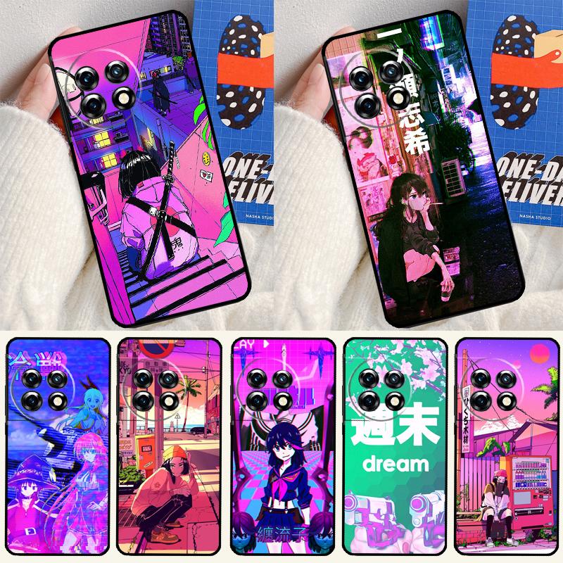 Vaporwave Glitch Аниме Чехол для телефона OnePlus Nord 4 CE 3 2 Lite N20 N30 9 10 Pro 8T 9RT 10T 10R 13R 12R 11 12 13