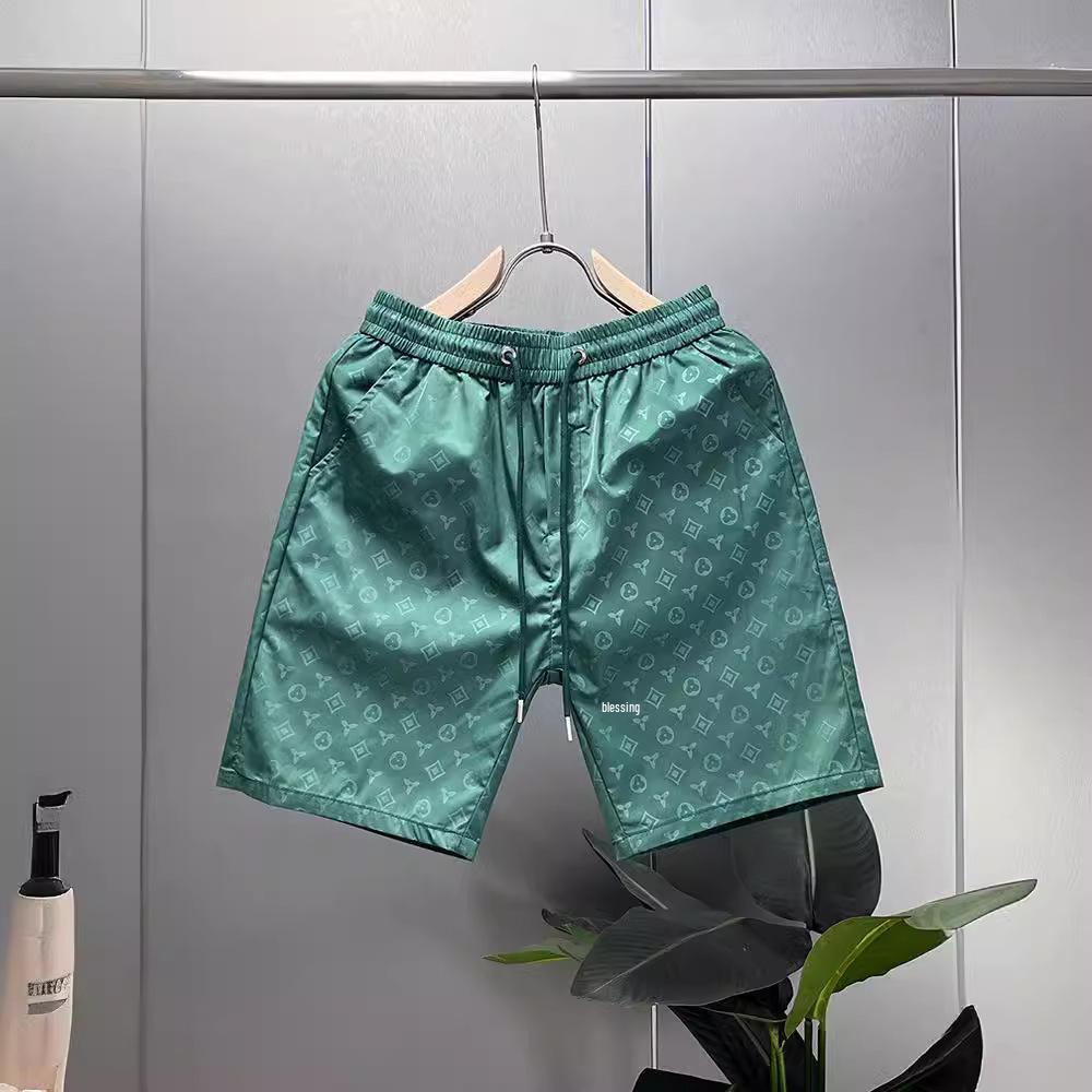 Мужские летние быстросохнущие пляжные шорты из ледяного шелка с принтом - Дышащие, Повседневные, Модные
