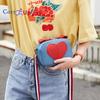 Cozy Up Color Contrast Heart-shaped Camera Phone Bag for Women's Long Casual Diagonal Cross Bag