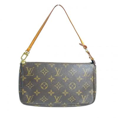 Клатч-кошелек Pochette Accessoires из канвы Monogram, коричневый, M51980, б/у