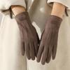 Velvet Winter Cycling Gloves Thick Suede Gloves All-Match Women Mittens  Autumn
