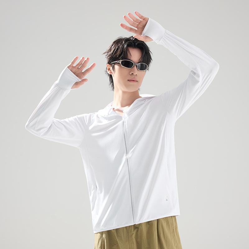 Men's and women's sunscreen clothes, printed LOGO work clothes, outdoor skin clothes, quick-drying, light and breathable ice silk jacket