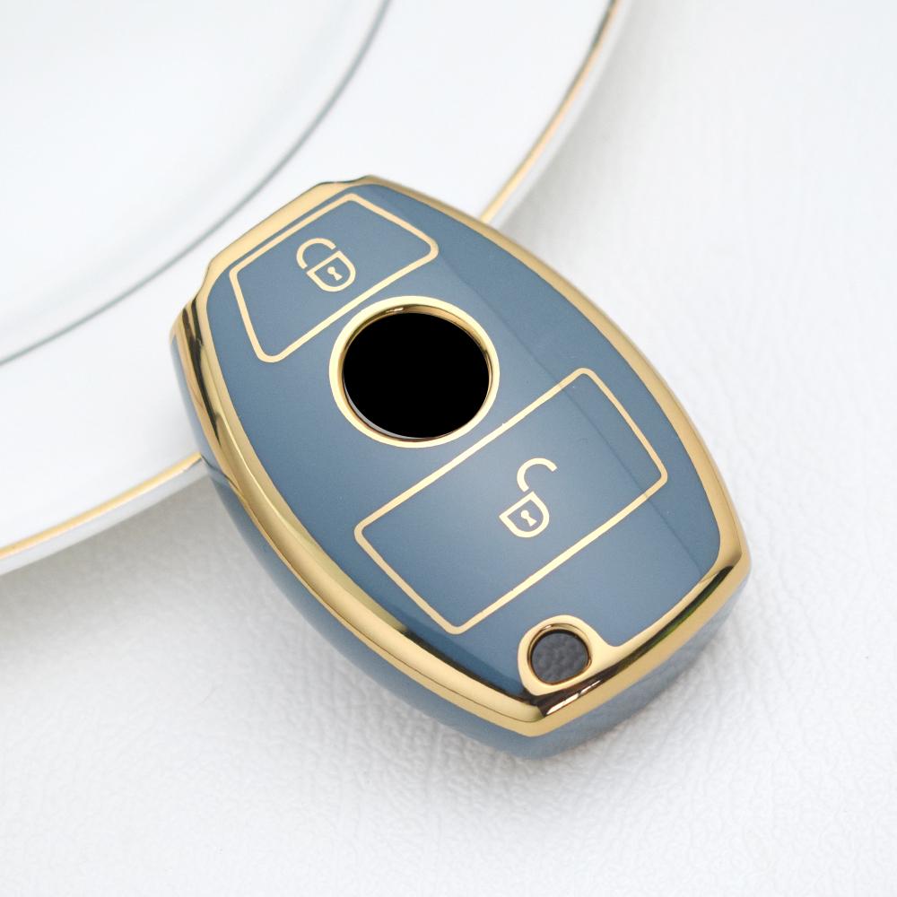 Чехол из ТПУ с 2 кнопками, брелок для дистанционного ключа автомобиля, чехол для Mercedes Benz ACESG Class GLA CLA GLK GLC CLS W204 W463 W176 W251 W205 AMG